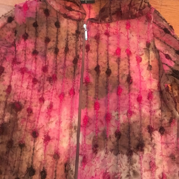 Beautiful sheer zipper cardigan - Picture 5 of 6